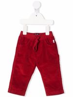 Il Gufo pantalon en velours côtelé à lien de resserrage - Rouge