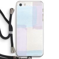 Square pastel: iPhone 5 / 5S / SE Transparant Hoesje met koord