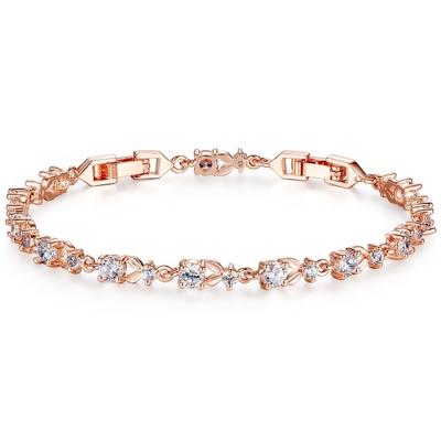 Vrouwen schijnt kubieke Zircon kristallen sieraden Bracelet(gold)