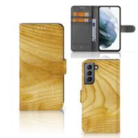 Samsung Galaxy S21 FE | Book Style Case | Licht Hout