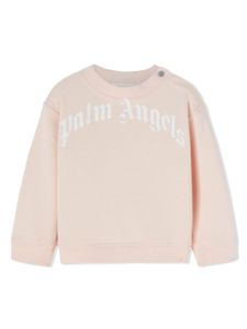 Palm Angels Kids sweat en coton à logo imprimé - Rose