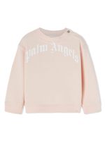 Palm Angels Kids logo-print cotton sweatshirt - Rose