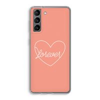 Forever heart: Samsung Galaxy S21 Transparant Hoesje