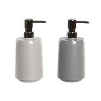 Zeepdispenser DKD Home Decor Beige Grijs Crème polyestyreen 8 x 8 x 18 cm (2 Stuks)
