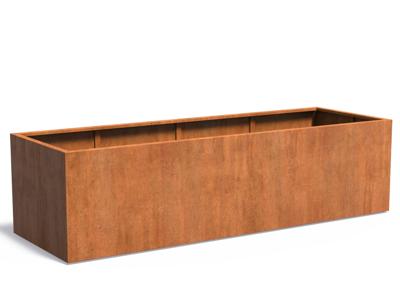 Cortenstaal plantenbak CARREZ 300x100x80cm.