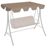 VidaXL Vervangingsluifel voor schommelbank 150/130x105/70 cm taupe