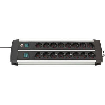 Brennenstuhl Premium-Alu-Line Techniek stekkerdoos Duo 16-voudig