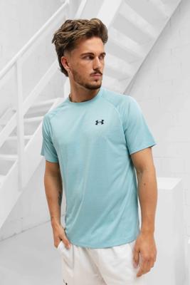 Under Armour Tech Textured T-Shirt Heren Lichtblauw - Maat S - Kleur: Lichtblauw | Soccerfanshop