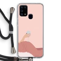 Wine: Samsung Galaxy M31 Transparant Hoesje met koord