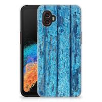 Samsung Galaxy Xcover 6 Pro | Bumper Hoesje | Wood Blue