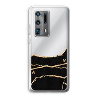 Gouden marmer: Huawei P40 Pro Plus Transparant Hoesje