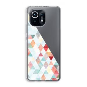Gekleurde driehoekjes pastel: Xiaomi Mi 11 Transparant Hoesje