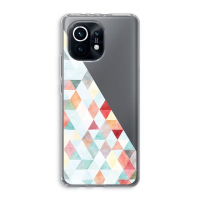 Gekleurde driehoekjes pastel: Xiaomi Mi 11 Transparant Hoesje