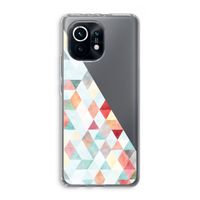 Gekleurde driehoekjes pastel: Xiaomi Mi 11 Transparant Hoesje