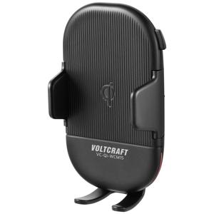 VOLTCRAFT VC-Qi-WCM15 Telefoonhouder voor in de auto Met inductielader 55 - 89 mm 4 - 6.7 inch Bevestigingswijze (auto): Ventilatierooster