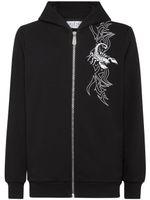 Philipp Plein hoodie Scorpion zippé - Noir