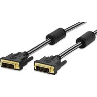 ednet DVI Aansluitkabel DVI-D 24+1-polige stekker, DVI-D 24+1-polige stekker 2.00 m Zwart 84520 Schroefbaar, Vergulde steekcontacten DVI-kabel - thumbnail