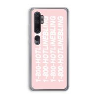 Hotline bling pink: Xiaomi Mi Note 10 Transparant Hoesje