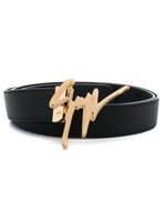 Giuseppe Zanotti ceinture à plaque logo - Noir