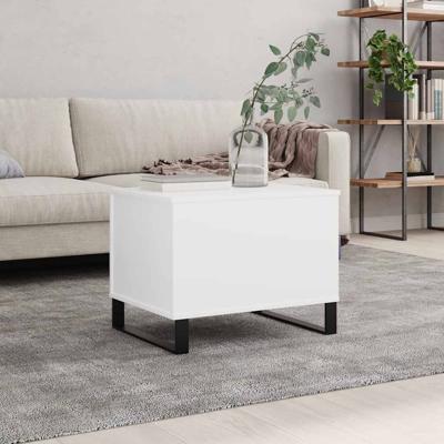 Salontafel 60x44,5x45 cm bewerkt hout wit