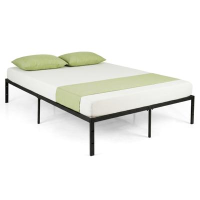 Platformbed met Stevige Metalen Latten Matrasonderlegger met Opbergruimte Onder Het Bed Geen Boxspring Nodig Eenvoudige Montage 160 x 200 cm Zwart