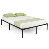 Platformbed met Stevige Metalen Latten Matrasonderlegger met Opbergruimte Onder Het Bed Geen Boxspring Nodig Eenvoudige Montage 160 x 200 cm Zwart