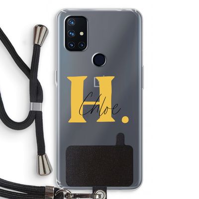 Amber Script: OnePlus Nord N10 5G Transparant Hoesje met koord