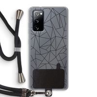 Geometrische lijnen zwart: Samsung Galaxy S20 FE / S20 FE 5G Transparant Hoesje met koord