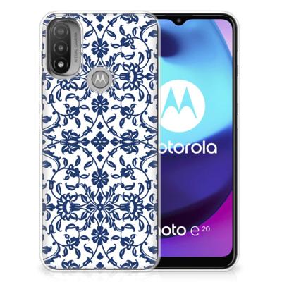 Motorola Moto E20 | E40 | TPU Case | Flower Blue