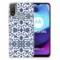 Motorola Moto E20 | E40 | TPU Case | Flower Blue