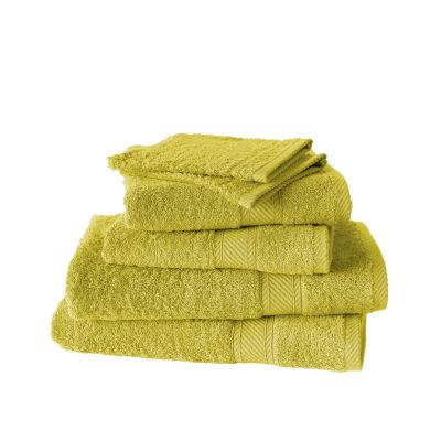De Witte Lietaer Helene Handdoekenset met washanden Warm Olijf, 6 delig