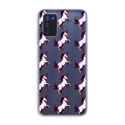 Musketon Unicorn: Samsung Galaxy A03s Transparant Hoesje