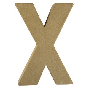Beschilderbare letter X van papier mache   -