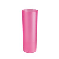 Longdrink glas - 6x - roze - kunststof - 330 ml - herbruikbaar