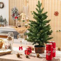 60cm Hoge Kunstmatige Tafelboom Onverlichte Kunstmatige Kerstboom Groen