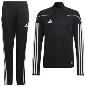 adidas Tiro 23 League 1/4-Zip Trainingspak Kids Zwart Wit