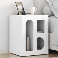 Nachtkastje 2 pcs Wit 40 x 35 x 50 cm Bewerkt hout