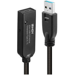 Lindy 43375 USB-kabel USB 3.2 Gen 1 (3.1 Gen 1) 20 m USB A Zwart