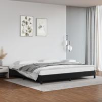 Bedframe kunstleer zwart 200x200 cm