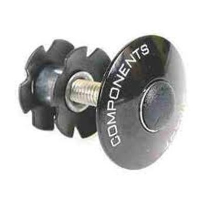 A-head star nut met top kap 1 1/8", zwart
