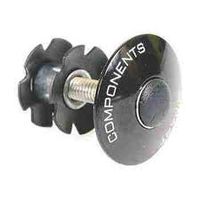 A-head Star nut met top kap 1 1/8", zwart