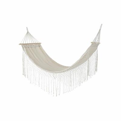 Hangmat DKD Home Decor Beige Polyester Katoen Pijnboom Franjes (280 x 100 x 130 cm)