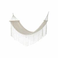 Hangmat DKD Home Decor Beige Polyester Katoen Pijnboom Franjes (280 x 100 x 130 cm)