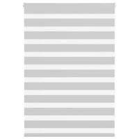 VidaXL Zebra rolgordijn 95x150 cm stofbreedte 90,9 cm lichtgrijs