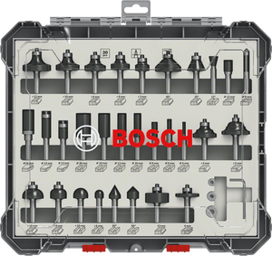 Bosch Accessoires 30-delige gemengde freesset - schachtdiameter 6 mm - 2607017474