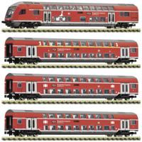 Fleischmann 881916 N set van 4 dubbeldekswagons „FEX” van de DB-AG