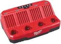 Milwaukee M12 C4 4 bay lader Li-Ion M12™ - 4932430554 Milwaukee M12 C4 4 bay lader Li-Ion M12™ - 4932430554