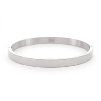 Kalli Bangle Armband Glans 6 mm Zilver