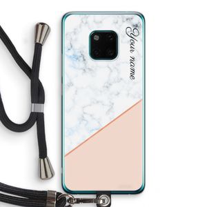 Marmer in stijl: Huawei Mate 20 Pro Transparant Hoesje met koord