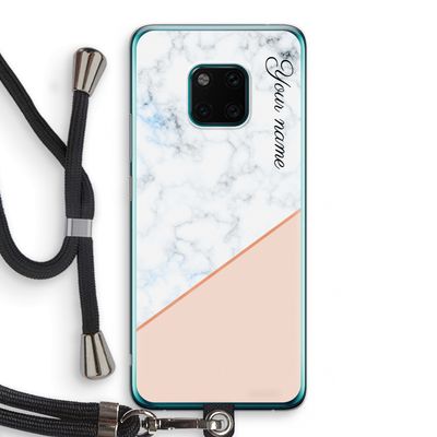 Marmer in stijl: Huawei Mate 20 Pro Transparant Hoesje met koord